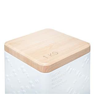 Boîte à pâtes "Scandinave Nature" blanc 1kg