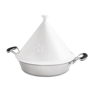 Tajine inox 28,5cm avec couvercle en céramique 18 8