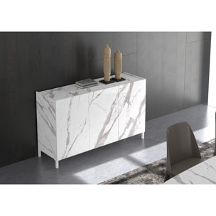 Tomasucci buffet en marbre blanc eddy Blanc