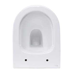 Pack WC Bâti-support V-Fix Core + WC Swiss Aqua Technologies Infinitio sans bride + Plaque, Blanc brillant (V-FixInfinitio-1)