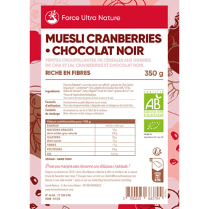 MUESLI CRANBERRIES CHOCOLAT NOIR