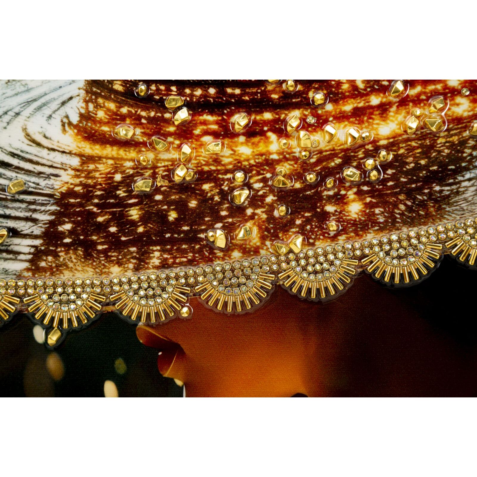 STAMPA DECORATA SU TELA LACCATA C/CORNICE ILLUMY -B- CM 62X3,5
X92