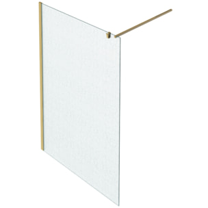 Paroi de douche Contra textile 120cm + kit profilé Laiton brossé