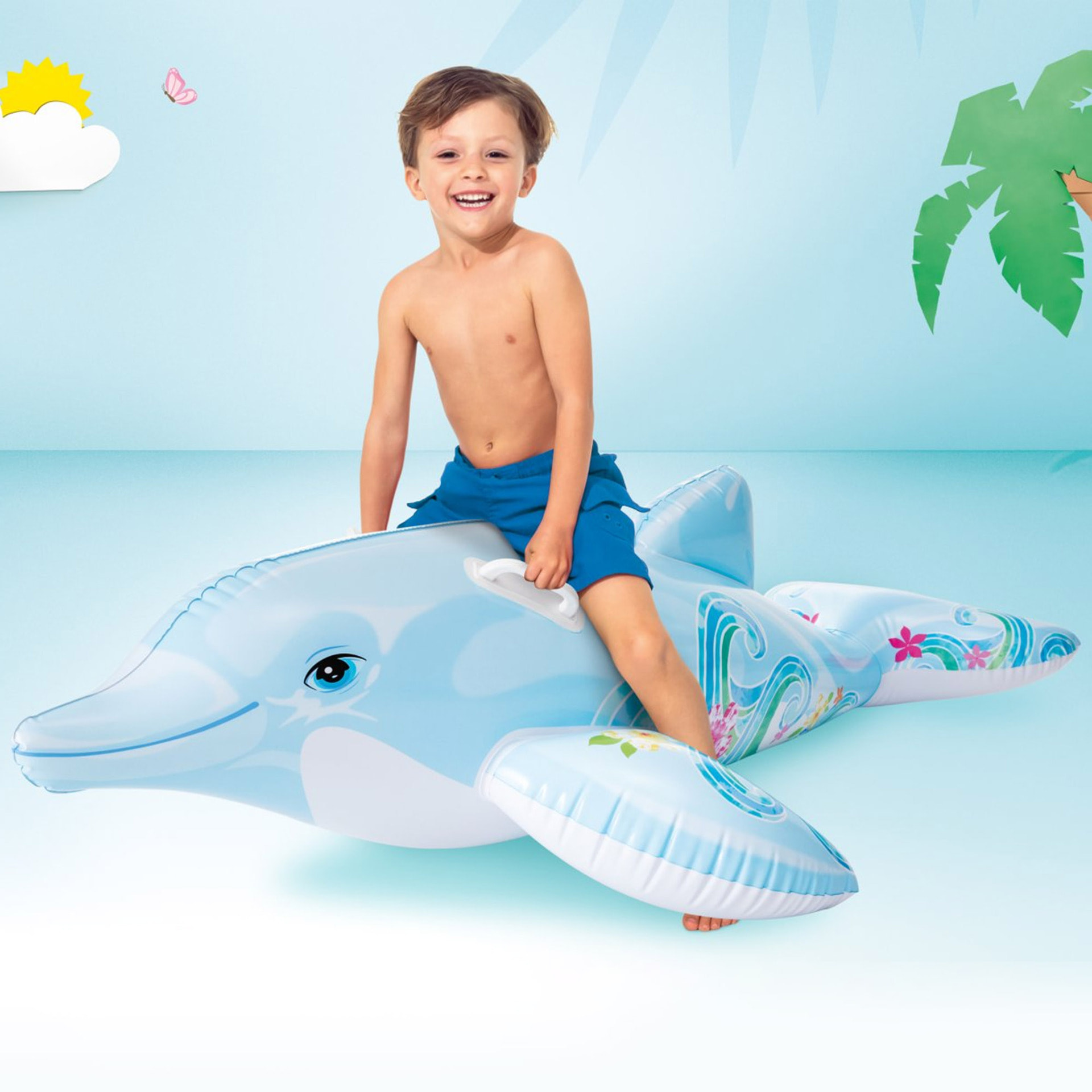 Intex Cavalcabile Delfino, 175x66 cm