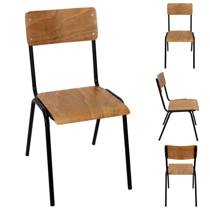 CHAISE ECOLIER NOIR