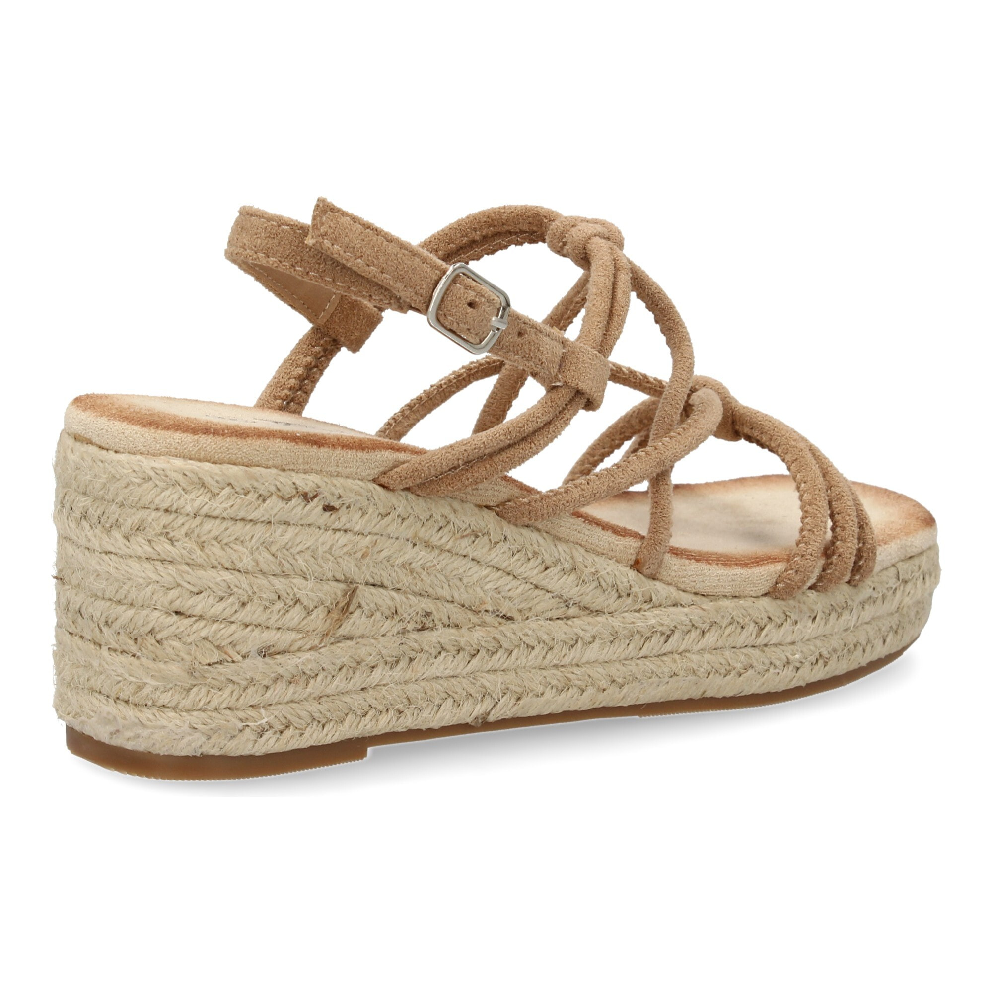 Sandalias de cuña de yute para mujer, comodas y elegantes diseño moderno con tiras cruzadas