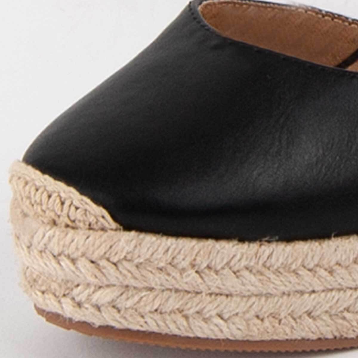 Alpargata De Cuña - Negro - Altura: 10 Cm
