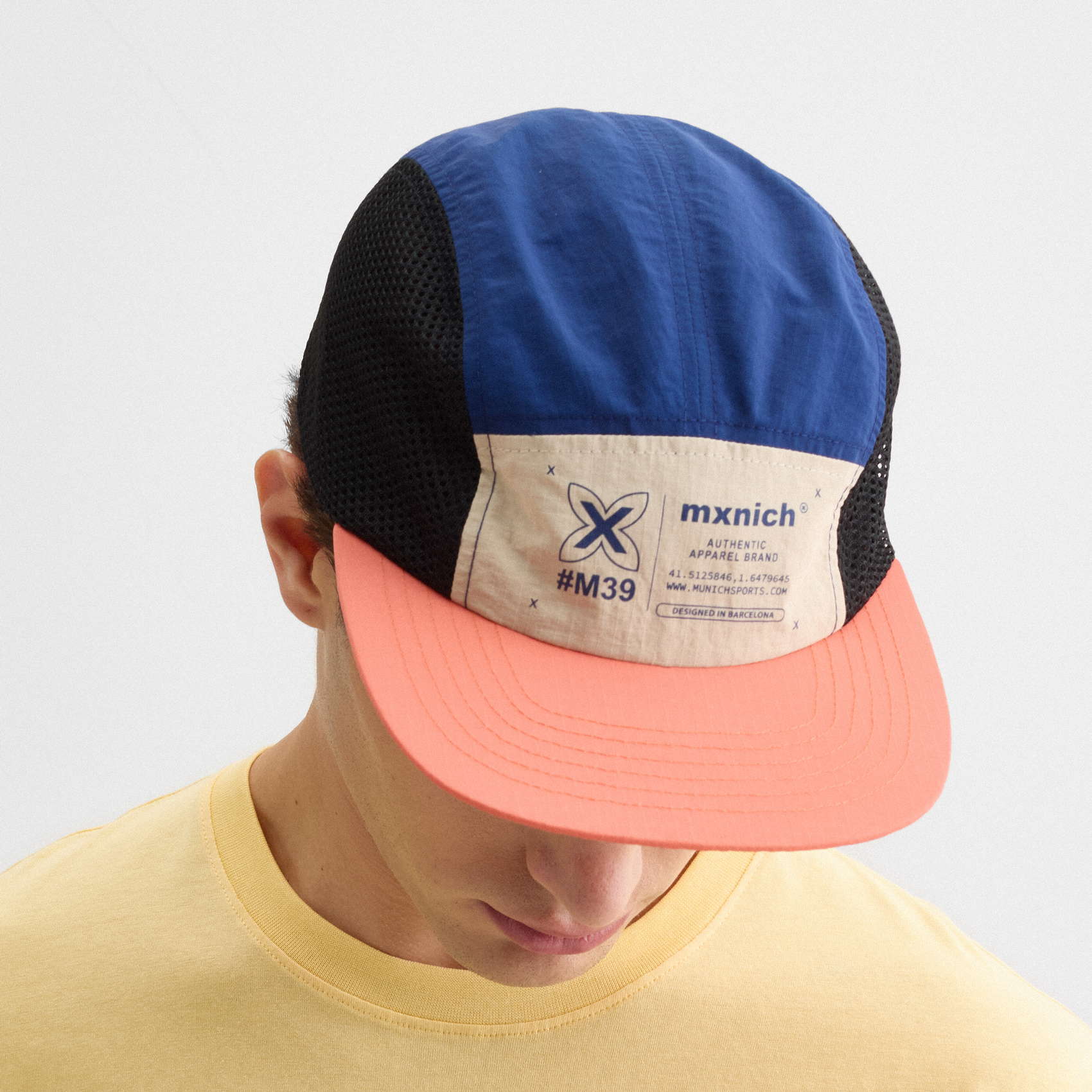 Gorra MUNICH airy streetwear de poliéster tricolor