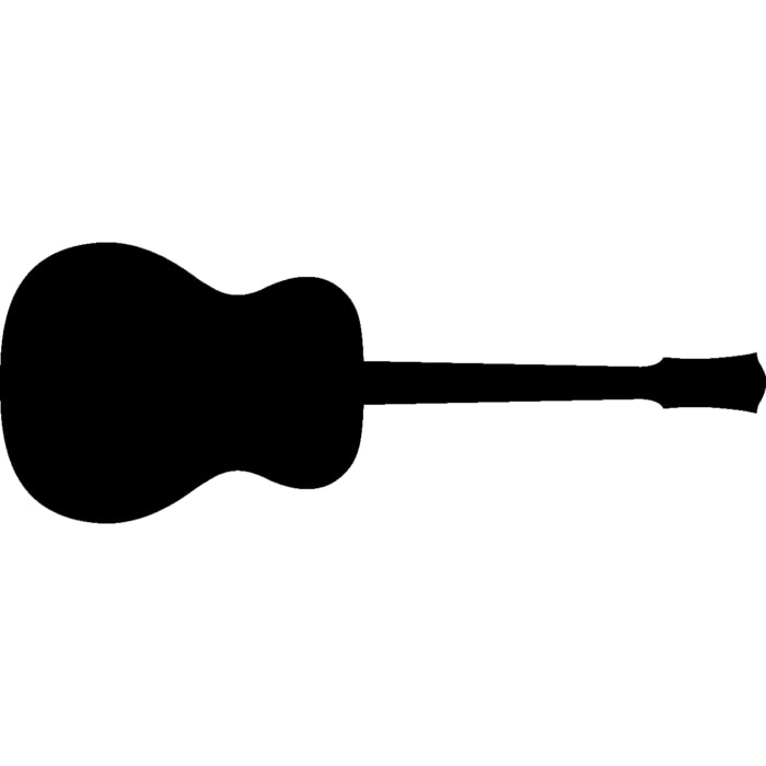 Sticker ardoise tableau noir - stickers muraux adhésif effaçable - GUITARE ACOUSTIQUE