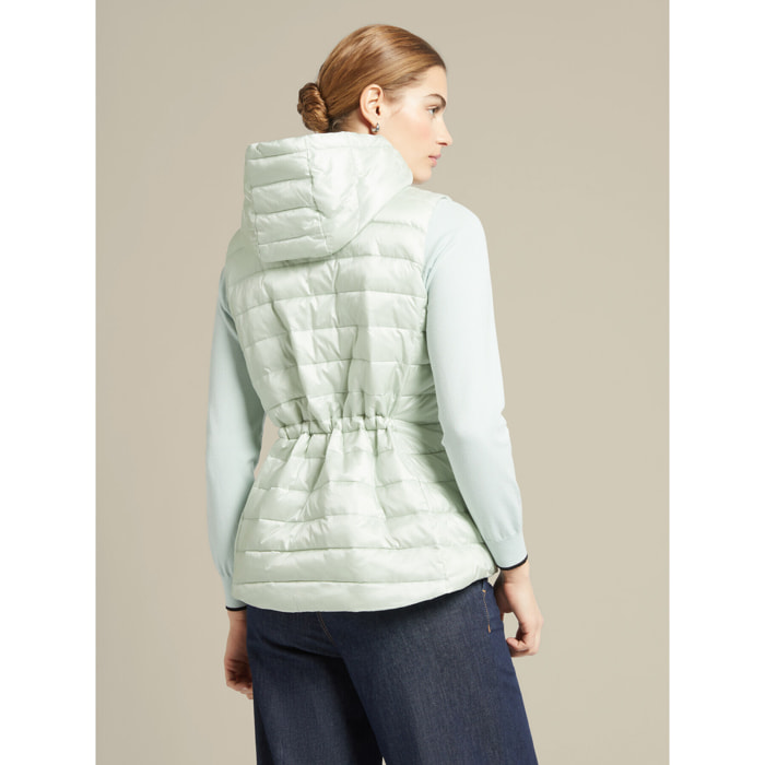 Elena Mirò - Gilet trapuntato nylon riciclato - Verde acqua