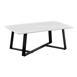 Tavolino da caffè con top grigio chiaro e gambe nere 90x55x35 cm - Valencia