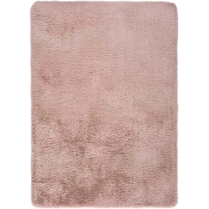 ALPACA Alfombra shaggy lisa en color maquillaje, varias medidas disponibles