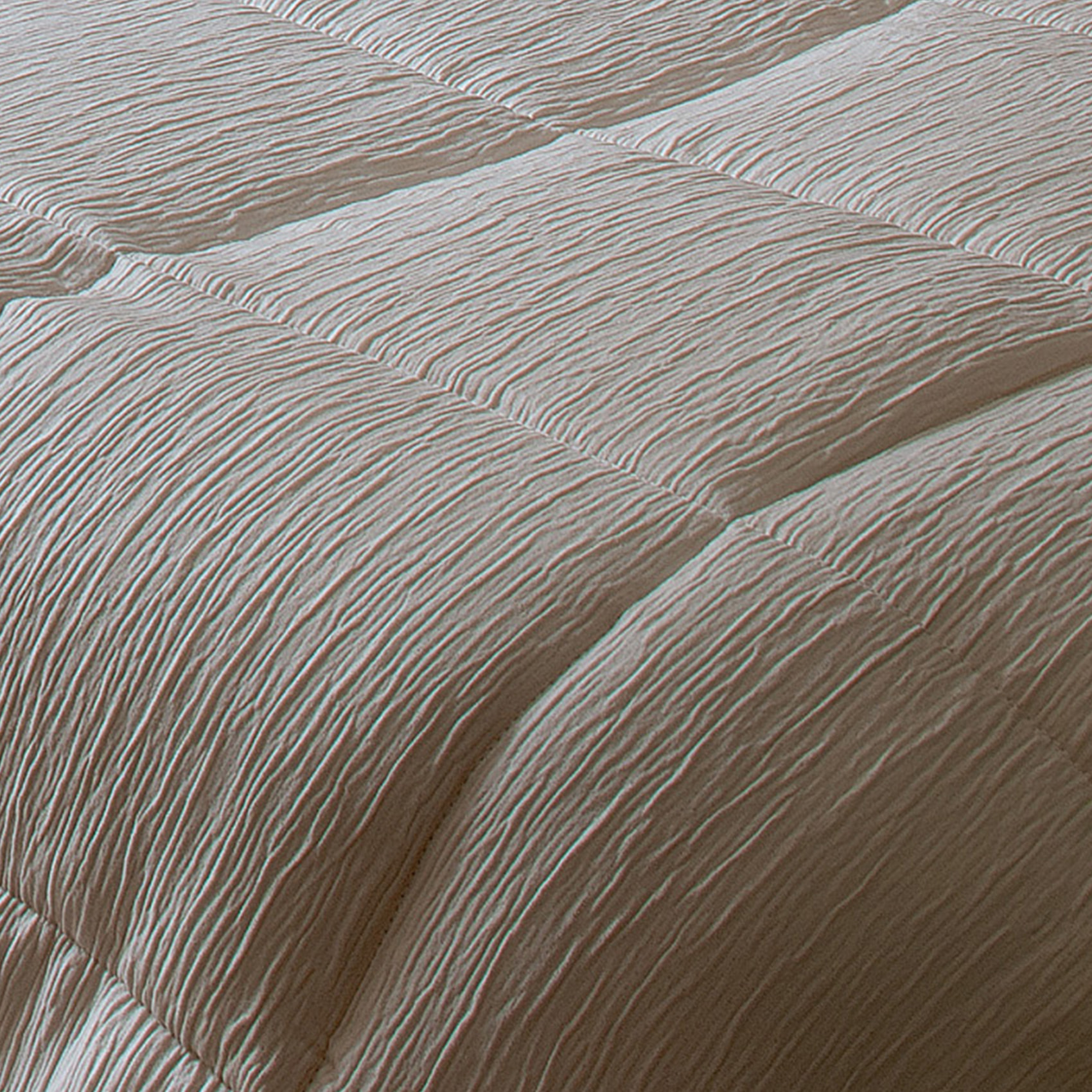 Edredon ou jeté de lit  - Effet Froissé - Ecru