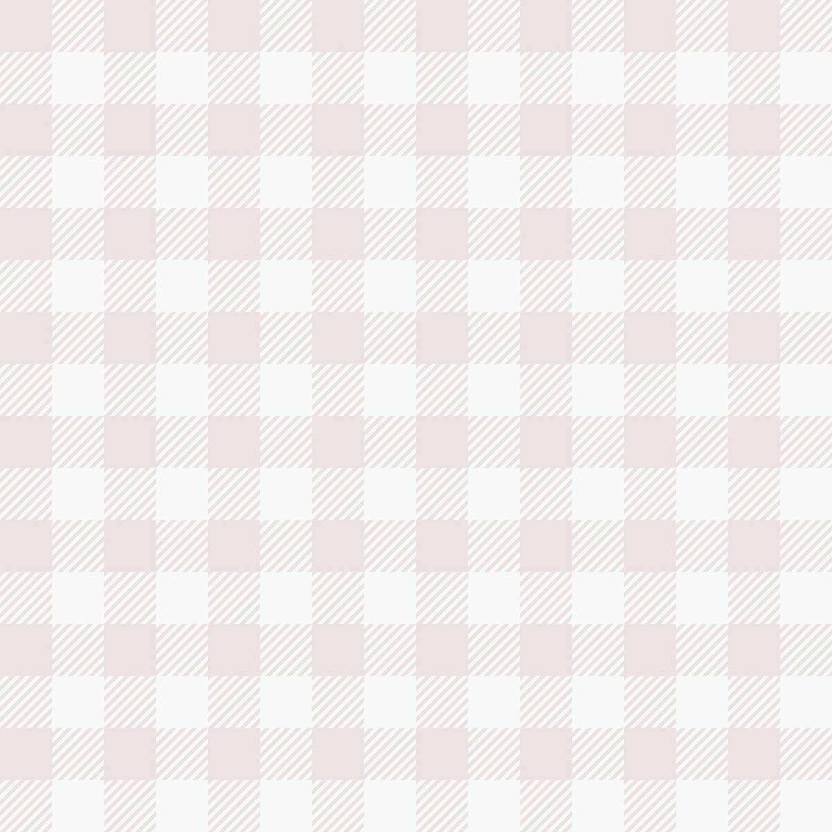 Papier peint vichy rose poudré blanc enfant