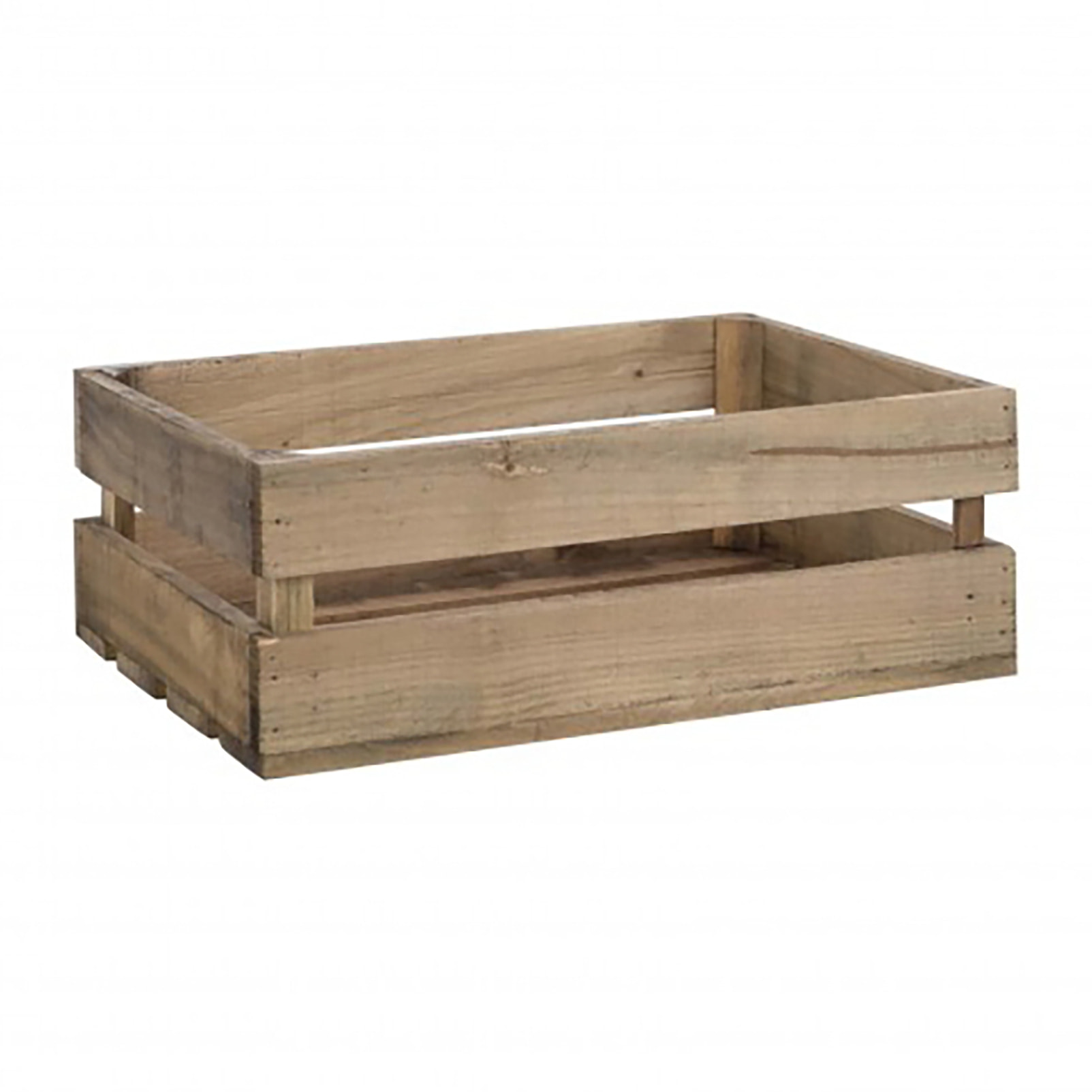 Coffret en bois massif ton chêne moyen foncé Hauteur: 17.5 Longueur: 49 Largeur: 29.5