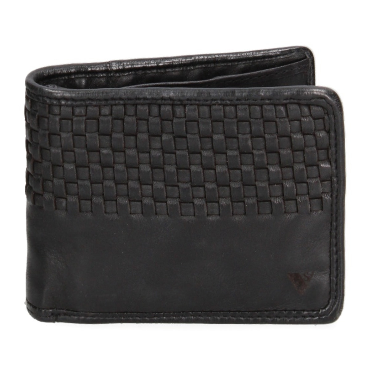 Portafoglio uomo in vera pelle - Modello False - Casual - 12.0 x 9.0 x 2.0 cm