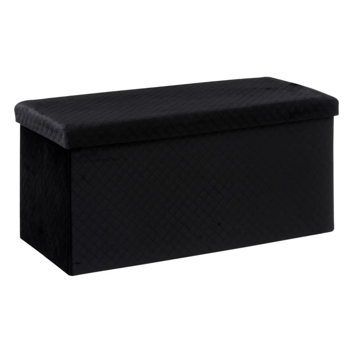 Pouf double pliant Velour noir Mix N' Modul