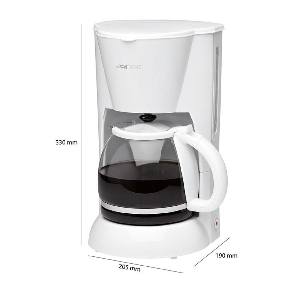 Cafetière 12-14 tasses 1,5L Clatronic KA 3473 Blanc