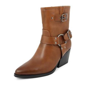 Stivaletti Donna colore Cuoio-Altezza tacco:7cm