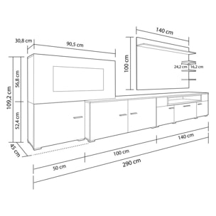 Salón Olympo Blanco - Negro