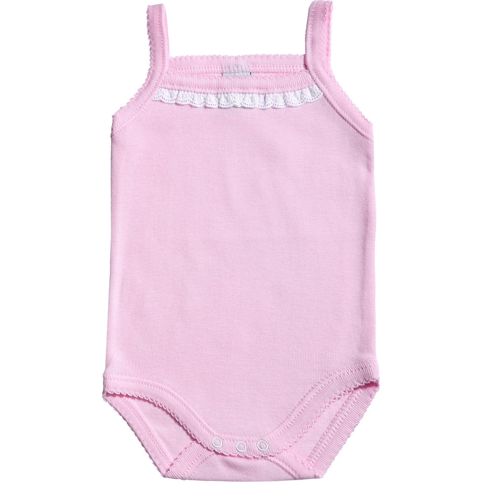 Body bebé tirantes finos volantes niña