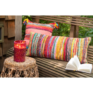 J-Line bougie parfumée Fleur Mosaique - mix - large - 2 pièces - 75H