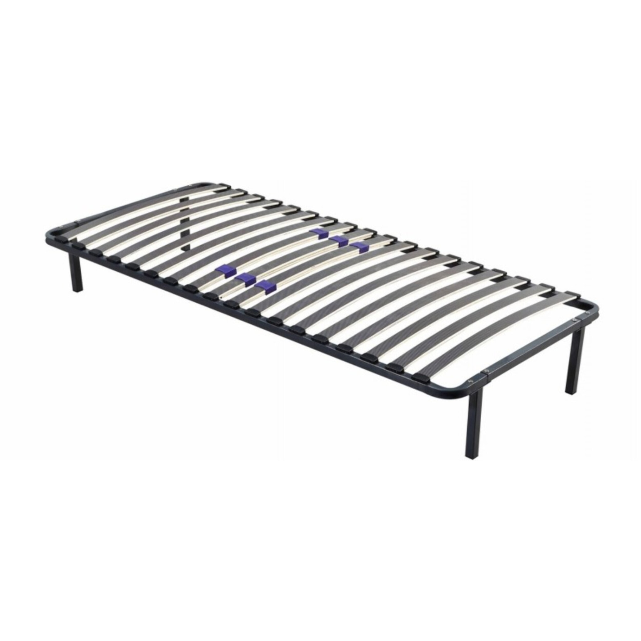 Ensemble sommier cadre métallique & Matelas | Mémoire de forme avec surmatelas intégré | lattes réglables flexibles | Robustesse et confort