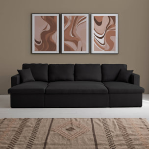 Canapé panoramique convertible 4 places tissu URBAN