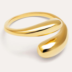 Anillo Abbraccio Acero Baño Oro
