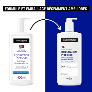Hydratation Profonde 72h - NEUTROGENA® Lait Corps Hypoallergénique 400 ml