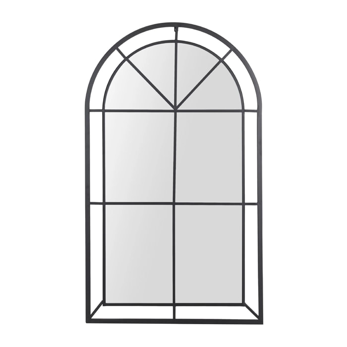 Espejo Ventana Marco Metal Negro 70x3x120 Cm