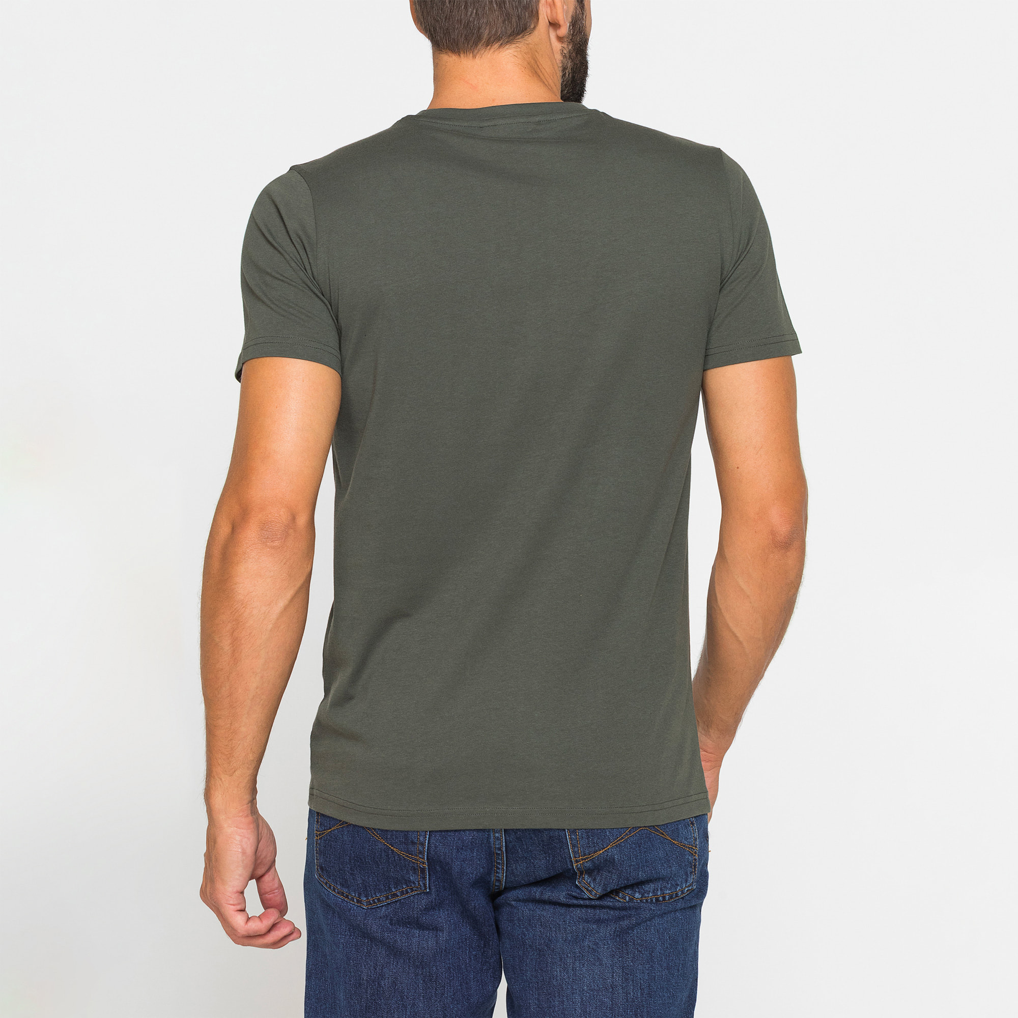 T-SHIRT GIROCOLLO IN COTONE TINTA UNITA