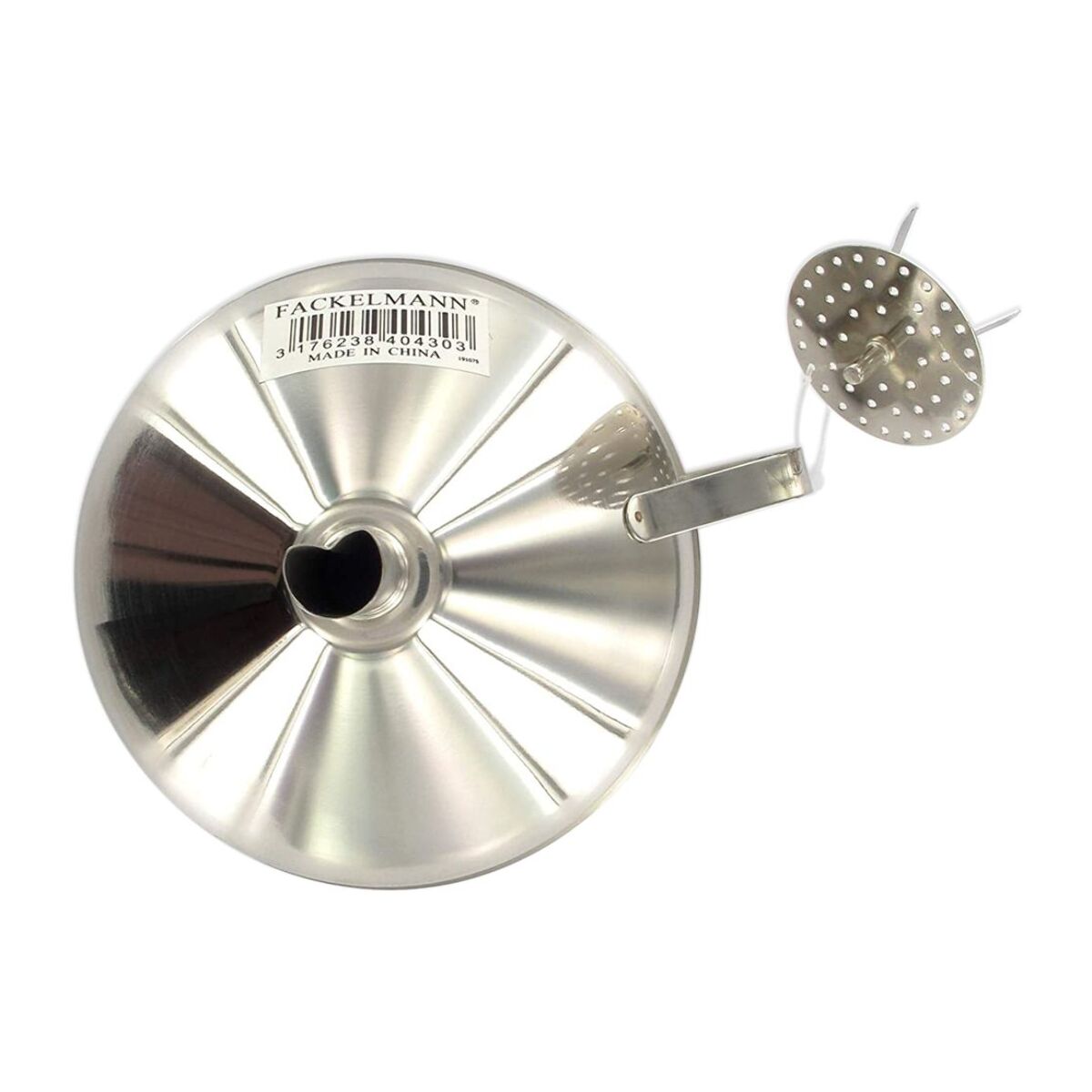 Ensemble de 2 Entonnoirs de cuisine inox avec grille pour impuretés 14 cm Fackelmann