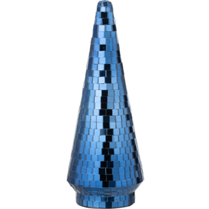 J-Line décoration Arbre Miroir - verre - bleu - large