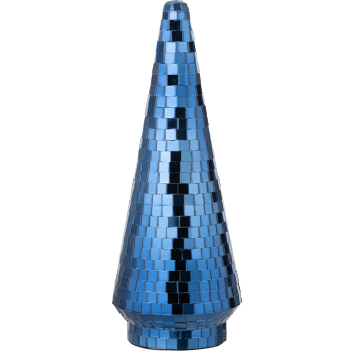 J-Line décoration Arbre Miroir - verre - bleu - large