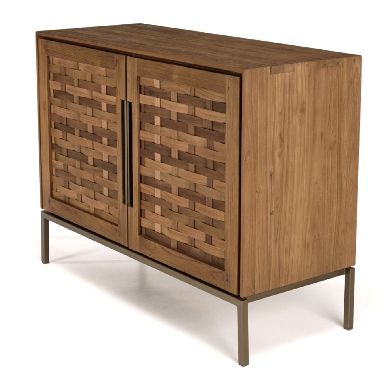 SIXTINE - Buffet en bois de teck recyclé 2 portes