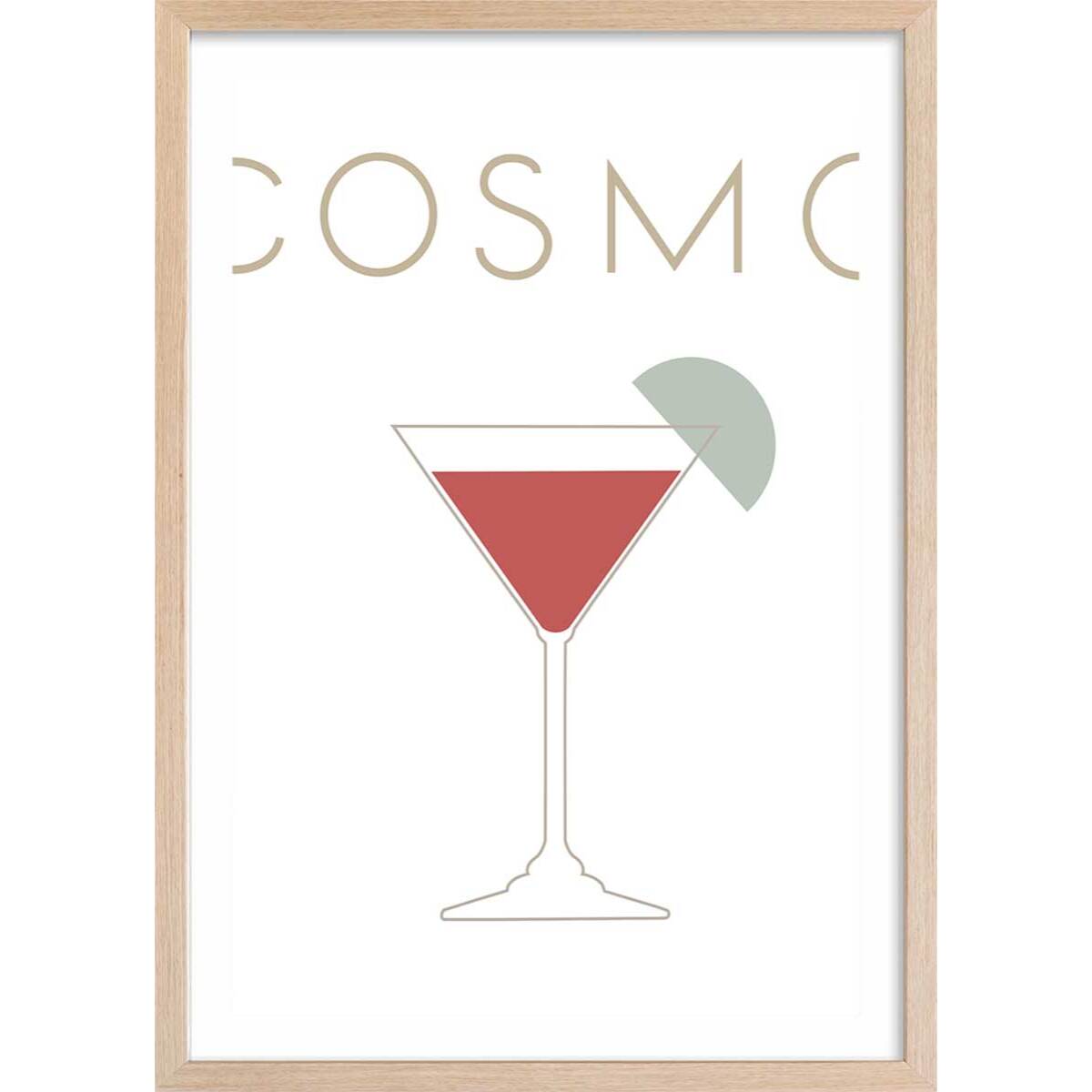 Affiche  pause cosmo Affiche + cadre en bois - Chêne