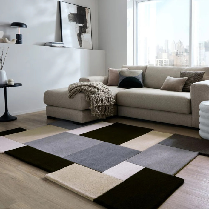 Tapis graphique en laine COLLAGE