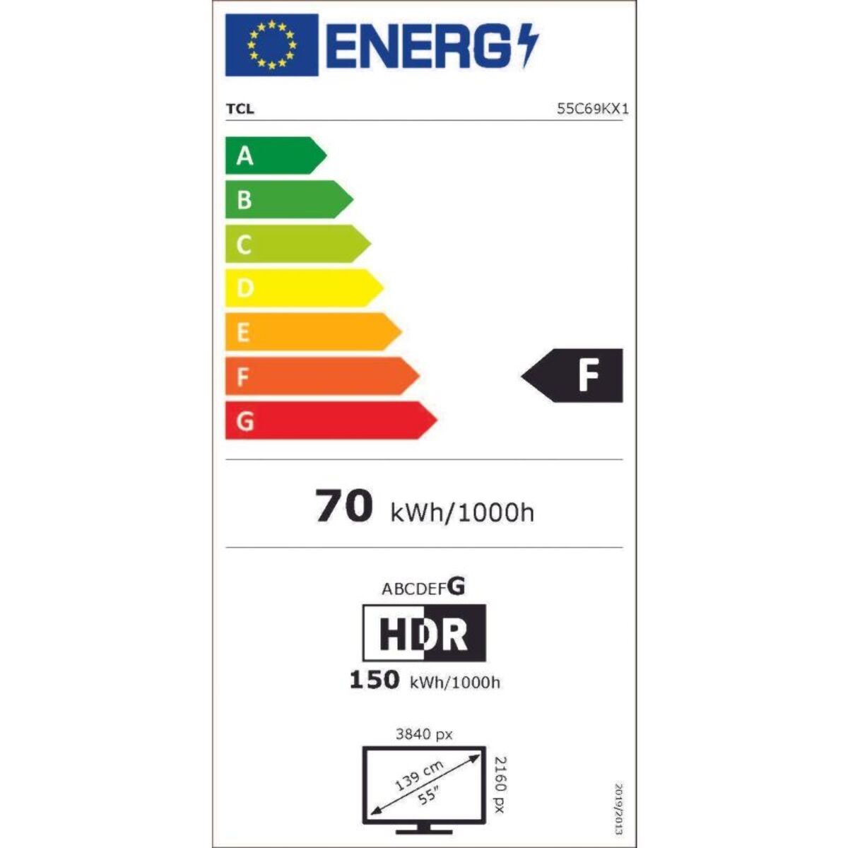 TV Mini Led TCL 55C69K 2025-55 pouces (139cm)