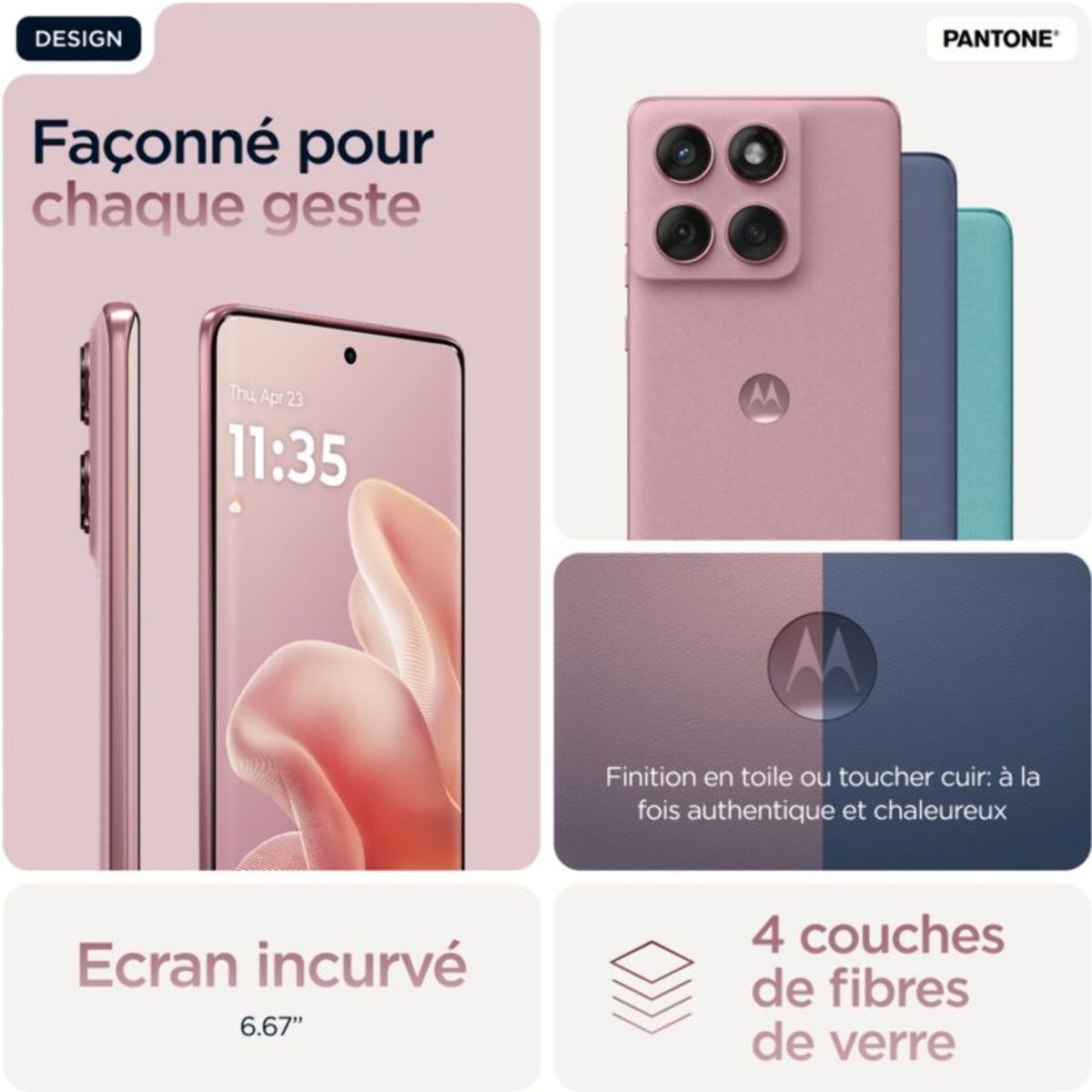 Smartphone MOTOROLA Edge 60 Fusion Zephyr 256Go 5G