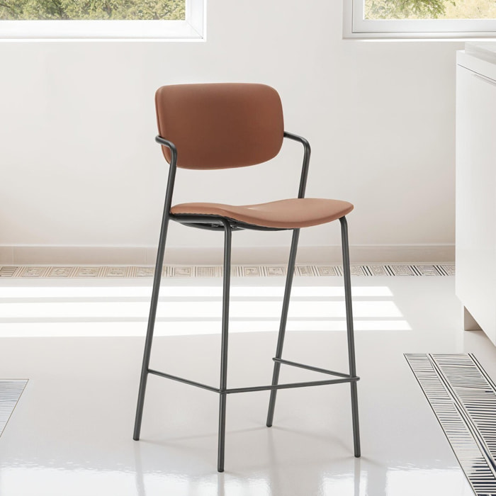 Lot de 2 tabourets en simili - SKANDI