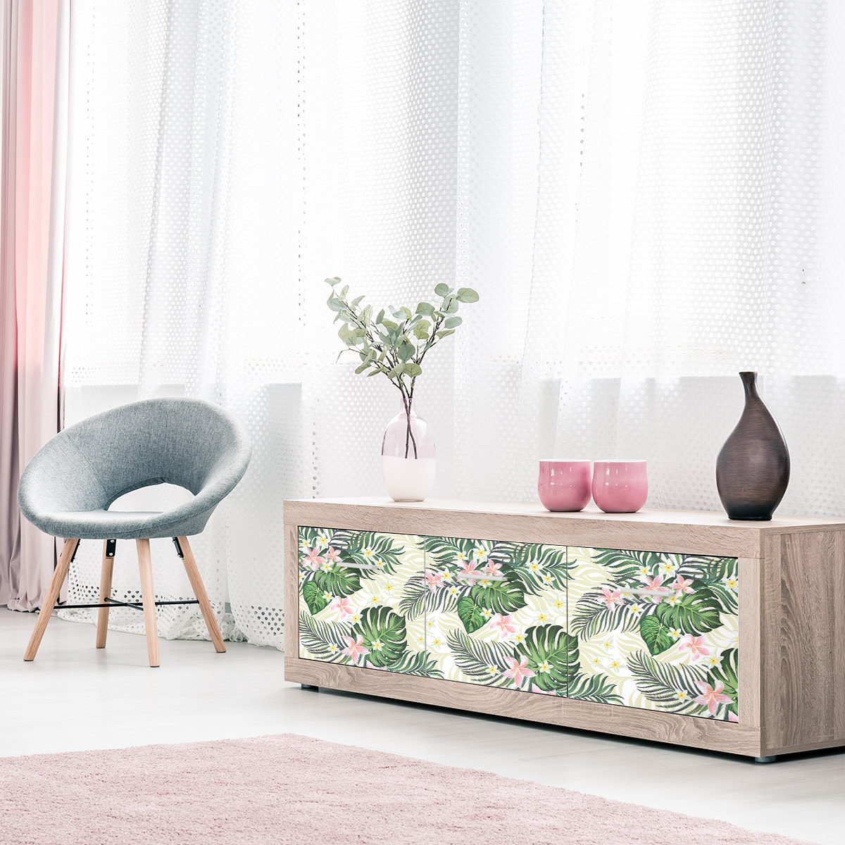 Sticker meuble tropical Latacunga 60 x 90 cm