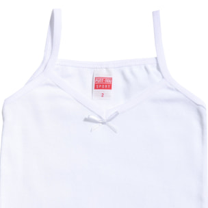 Camiseta Niña Tirante Canale 1X1 Blanco Talla 2