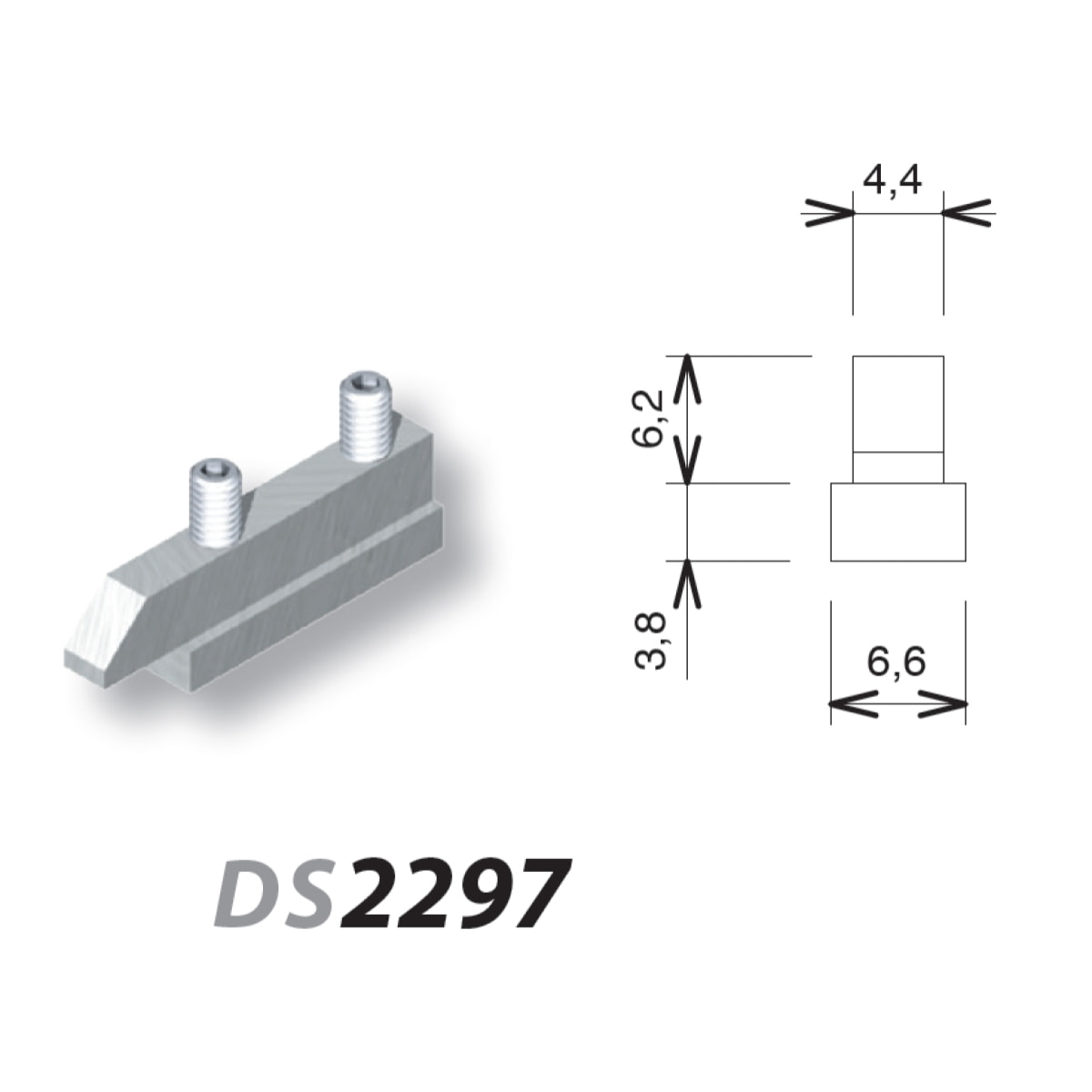 Gâche vis pression brute LA CROISEE DS - 2297-000