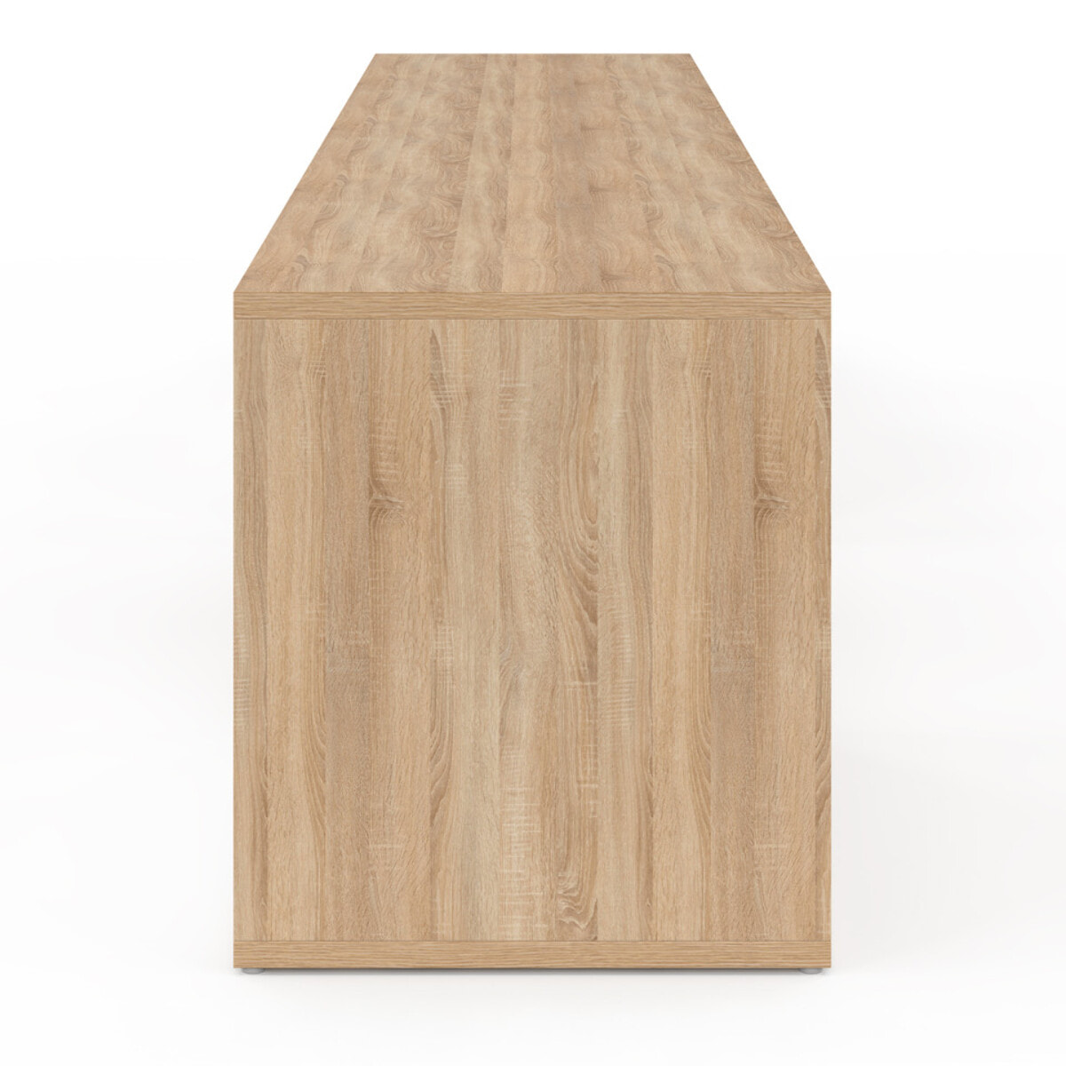 Meuble TV extensible Livona bois et blanc L180-270cm