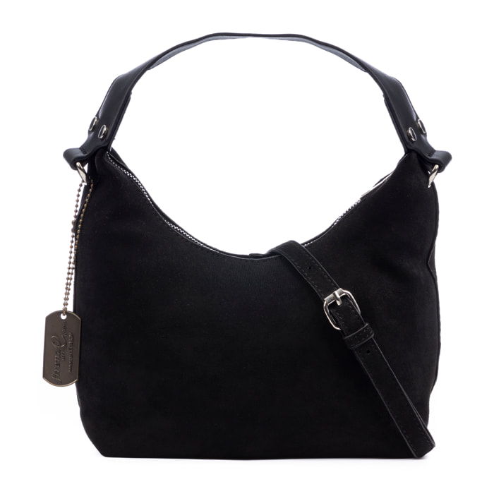 Atina bolso bandolera de piel auténtica gamuza.