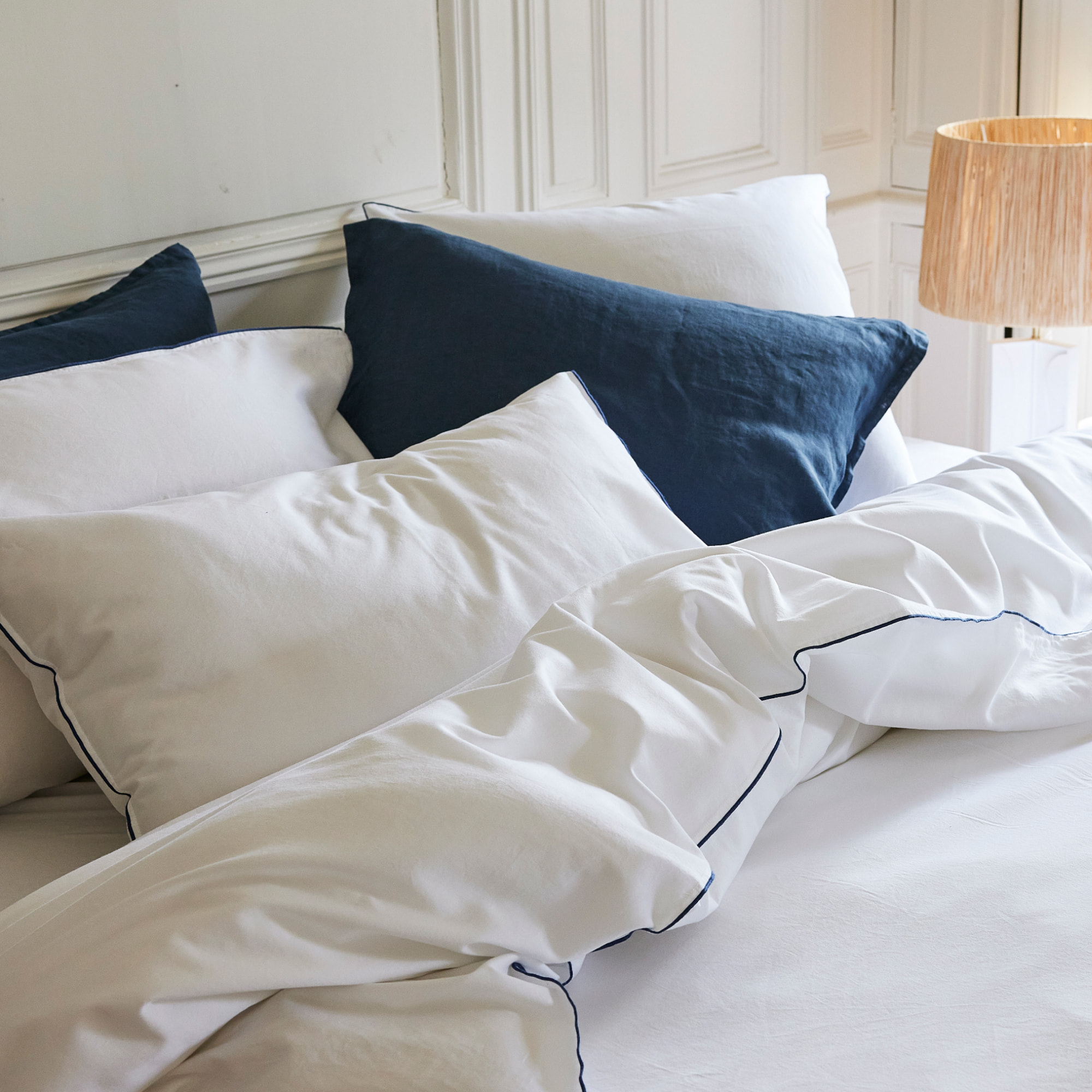 Taie d'oreiller en satin de coton lavé, RÊVE SATINÉ