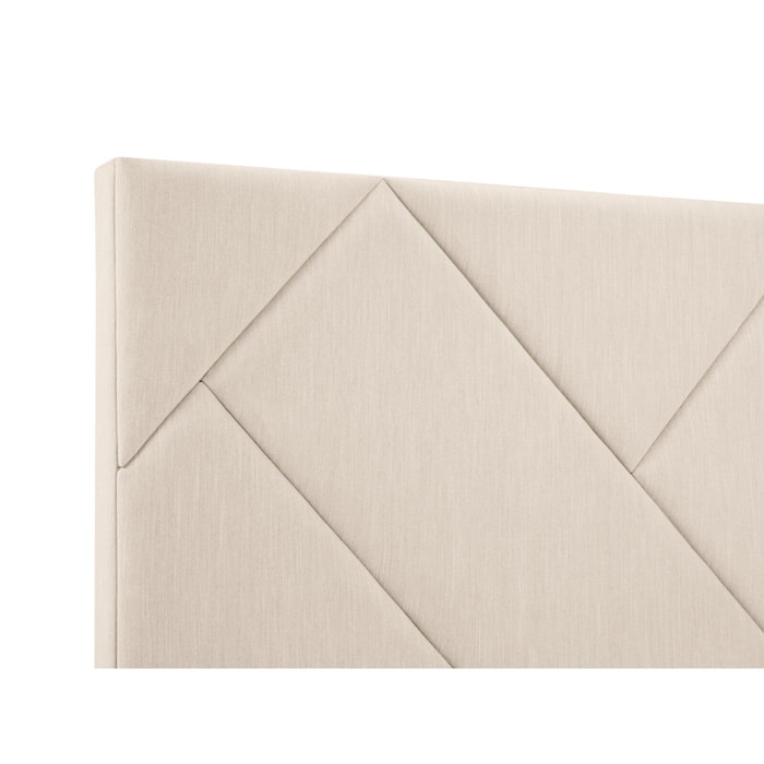 Tête de lit "Alpilles" 180x120cm en tissu structurel beige clair