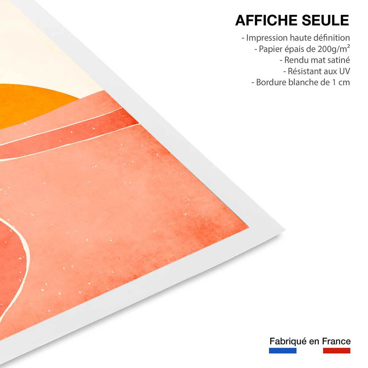 Affiche graphique danse avec le soleil Affiche seule