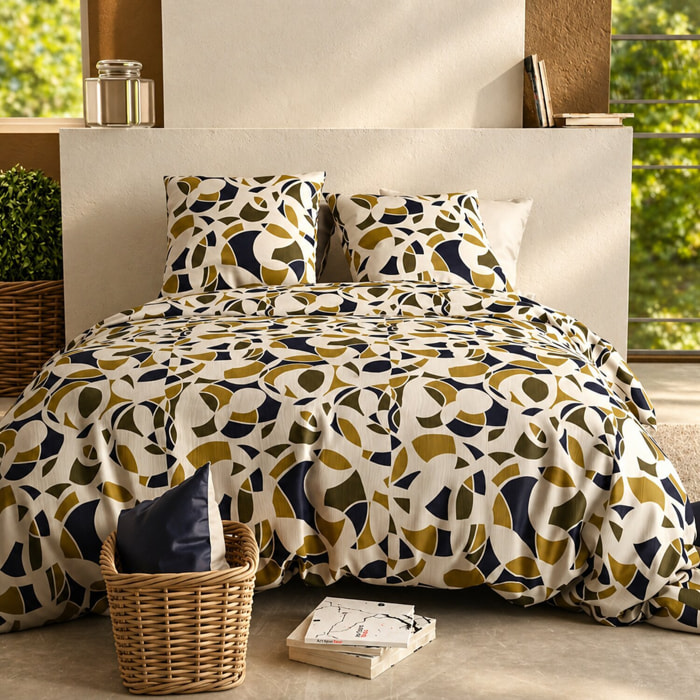 Parure housse de couette imprimé 100% coton - klee